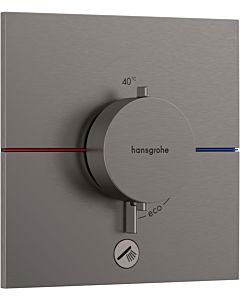 hansgrohe ShowerSelect Comfort E Thermostat 15575340 UP, pour 1 Verbraucher et une sortie supplémentaire, chrome noir brossé
