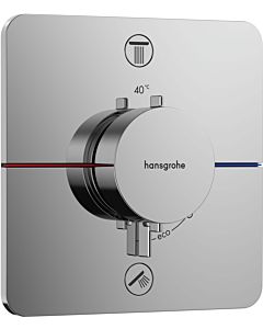 hansgrohe ShowerSelect Comfort Q Thermostat 15583000 UP, für 2 Verbraucher, ohne Sicherungskombination EN 1717, chrom