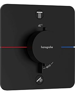 hansgrohe ShowerSelect Comfort Q Thermostat 15586670 UP, für 2 Verbraucher, mit Sicherungskombination EN 1717, mattschwarz