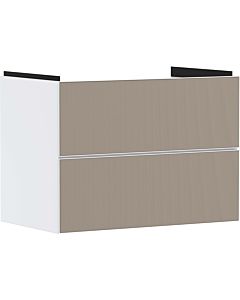 hansgrohe Xevolos E vanity unit 54178390 780x555x475mm, 2 drawers, matt white, bronze structure