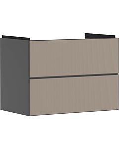 hansgrohe Xevolos E meuble sous-vasque 54180390 780x555x475mm, 2 tiroirs, gris ardoise mat, structure bronze