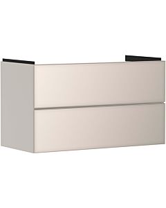 hansgrohe Xevolos E vanity unit 54182790 980x555x475mm, 2 drawers, sand beige matt, sand beige metallic