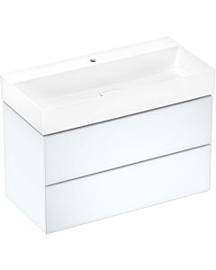hansgrohe Xevolos E vanity unit 54181320 980x555x475mm, 2 drawers, matt white, white metallic