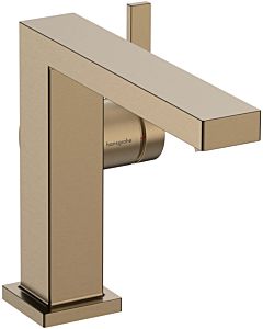 hansgrohe Tecturis single lever basin mixer 73020140 projection 155mm, with push-open waste set, brushed bronze