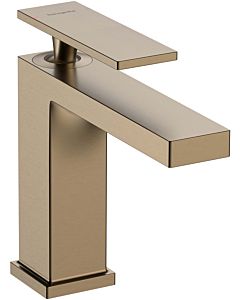 hansgrohe Tecturis single lever basin mixer 73010140 projection 144mm, with pull rod waste set, brushed bronze