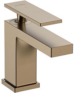 hansgrohe Tecturis single lever basin mixer 73002140 projection 122mm, with pull rod waste set, brushed bronze