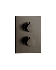 Herzbach Living iX PVD bath thermostat 21.503050.2.40 Black Steel, 2 Verbraucher , square