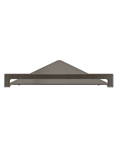 Herzbach Design iX PVD corner shelf 21.821000. 2000 .40 Black Steel, for shower essentials, wall mount, 216mm