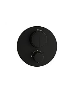 Herzbach Living Push Deep Black Thermostat 23803050112 2 Verbraucher, rund Schwarz matt