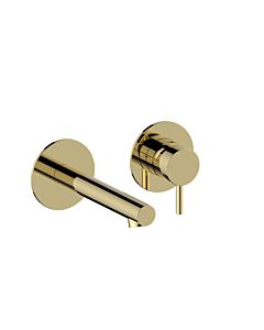 Herzbach Siro wall-mounted basin mixer 30.120956. 2000 .03 gold, concealed faucet