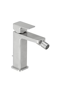 Herzbach Ceo Bidet single lever mixer 36.220360. 2000 .14 without pop-up waste, stainless steel finish