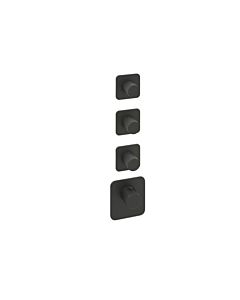Herzbach Deep Black Fertigmontageset 36.523015.1.12 für Universal-Thermostat-Modul, schwarz matt