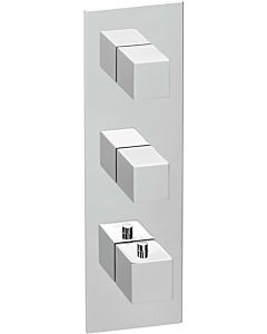 Herzbach Logic XL Fertigmontageset 11.522000.2.01 Universal-Thermostat-Modul, eckige Armaturenblende, chrom
