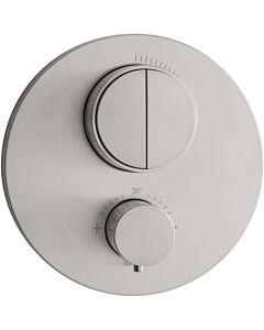 Herzbach Design iX thermostat 17.803050. 2000 .09 brushed stainless steel, flush-mounted, d= 150mm, for 2 Verbraucher