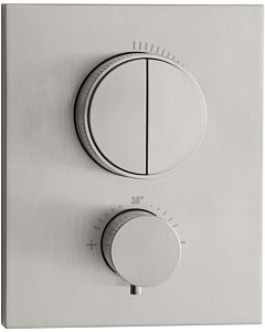 Herzbach Design iX thermostat 17.803050.2.09 acier inoxydable brossé, encastré, 160x130mm, pour 2 Verbraucher