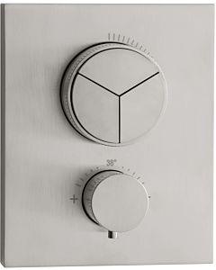 Herzbach Design iX thermostat 17.803055.2.09 brushed stainless steel, flush-mounted, 160x130mm, for 3 Verbraucher
