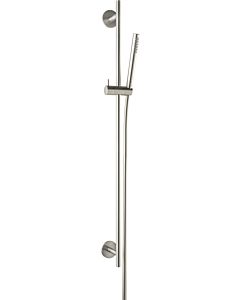 Herzbach Design iX shower rail set 17.922700. 2000 .09 900 mm, rosette d= 70mm, with baton hand shower, brushed stainless steel