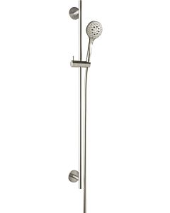 Herzbach Design iX shower rail set 17.922800. 2000 .09 900 mm, rosette d= 70mm, with hand shower, brushed stainless steel