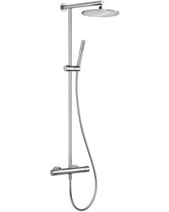 Herzbach Design iX shower column 17.988125. 2000 .09 Ø 250 mm, with exposed shower thermostat, brushed stainless steel