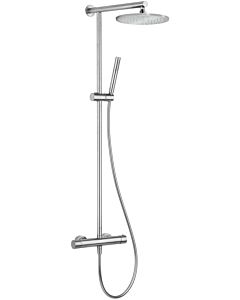 Herzbach Design iX shower column 17.988130. 2000 .09 Ø 300 mm, with exposed shower thermostat, brushed stainless steel