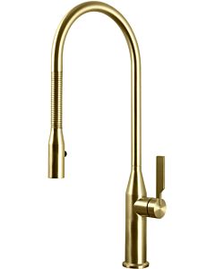 Herzbach Living single lever sink mixer 21.136300. 2000 .41 spiral spring spout, pivoting, brass steel