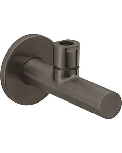 Herzbach Design iX PVD angle valve 21.954780. 2000 .40 with rosette, Black Steel