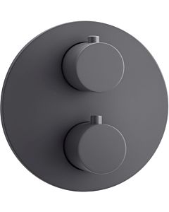 Herzbach Deep Grey Fertigmontageset 23.500550.1.06 für 1 Verbraucher, Unterputz-Thermostat, grau matt