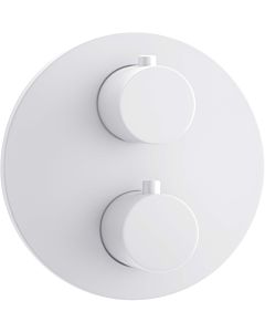 Herzbach Deep White Fertigmontageset 23.500550.1.07 für 1 Verbraucher, Unterputz-Thermostat, weiß matt