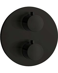 Herzbach Deep Black Fertigmontageset 23.503055.1.12 3 Verbraucher, schwarz matt, Brause-Thermostat