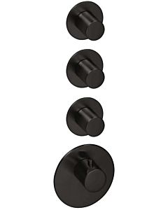 Herzbach Deep Black Fertigmontageset 23.523015.1.12 schwarz matt, für Universal-Thermostat-Modul