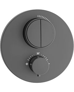 Herzbach Deep Grey Fertigmontageset 23.803050.1.06 für 2 Verbraucher, Unterputz-Thermostat, grau matt