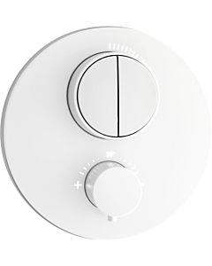 Herzbach Deep White Fertigmontageset 23.803050.1.07 für 2 Verbraucher, Unterputz-Thermostat, weiß matt