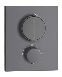 Herzbach Deep Grey Fertigmontageset 23.803050.2.06 für 2 Verbraucher, Unterputz-Thermostat, grau matt