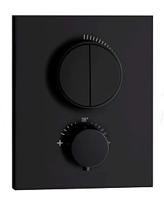 Herzbach Deep Black kit de montage final 23.803050.2.12 pour 2 Verbraucher , thermostat UP, noir mat