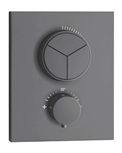 Herzbach Deep Grey kit de montage final 23.803055.2.06 pour 3 Verbraucher , thermostat encastré, gris mat