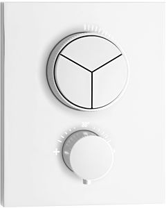 Herzbach Deep White Fertigmontageset 23.803055.2.07 für 3 Verbraucher, Unterputz-Thermostat, grau matt
