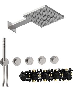 Herzbach MODUL7 PUSH thermostat set P-TF2 70.703723. 2000 .09 TWIN FLOW stainless steel