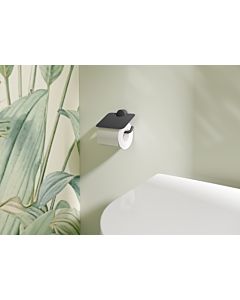 Hewi System 815 toilet paper holder 815.21.20060DC 140x120x22mm, with Halter and lid, matt black