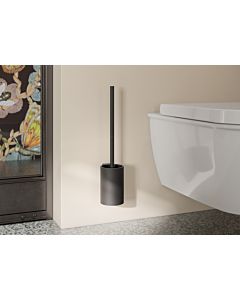 Hewi Système 900 WC - garniture de toilette 900.20.00060DC en acier inoxydable, revêtement par poudre, noir mat profond, d = 89 mm, 400x108 mm