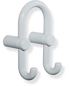 Hewi 801 Double coat hook 801.90.04050 steel blue, hook to the front