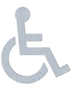Hewi symbol wheelchair 710XA.150.3 stainless steel matt, self-adhesive
