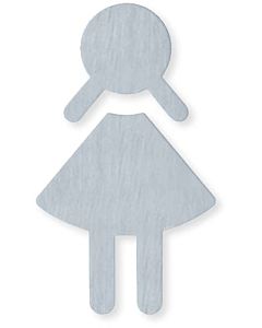 Hewi symbol woman 710XA.150.2 self-adhesive, matt stainless steel