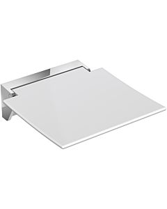 Hewi 350 folding seat 950.51.2059098 Wall bracket chrome-plated stainless steel, seat signal white, 350x373x107mm