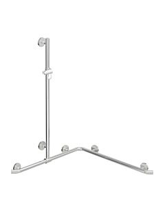 Hewi Warm Touch shower handrail 950.35.32051 signal white, 1250 x 762 x 762 mm, with sliding shower rail