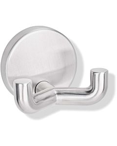 Hewi 805 double wall hook 805.90.025 43.5mm deep, rose ø 50mm, satin stainless steel