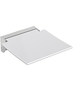Hewi 350 siège rabattable 950.51.200XA92 Support mural, acier inoxydable satiné, surface d&#39;assise gris anthracite, 350x373x107mm