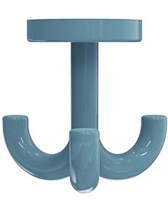 Hewi 477 hook 477.90.05155 3-way, rotatable, up to 15mm thickness, aqua blue