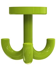Hewi 477 hook 477.90.05174 3-way, rotatable, up to 15mm thickness, apple green