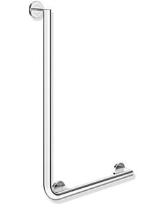 Hewi System 900 angled handle 900.22.10240 chrome-plated stainless steel, 750 x 500 mm, right-hand version