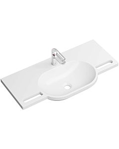 Hewi mineral washbasin set 950.19.009 with washbasin fitting AQ1.12M10140, with tap hole, without overflow, white
